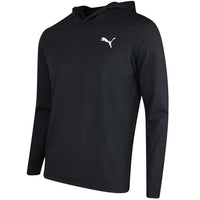 PUMA Golf Pullover - Cloudspun TOUR Logo Tech Hoodie - Black SS26