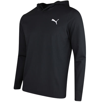 PUMA Golf Pullover - Cloudspun TOUR Logo Tech Hoodie - Black SS26