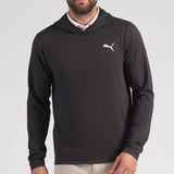 PUMA Golf Pullover - Cloudspun TOUR Logo Tech Hoodie - Black SS26