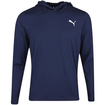 PUMA Golf Pullover - Cloudspun TOUR Logo Tech Hoodie - Deep Navy SS26