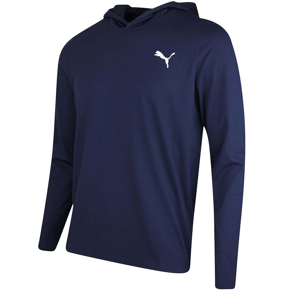 PUMA Golf Pullover - Cloudspun TOUR Logo Tech Hoodie - Deep Navy SS26