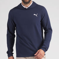 PUMA Golf Pullover - Cloudspun TOUR Logo Tech Hoodie - Deep Navy SS26
