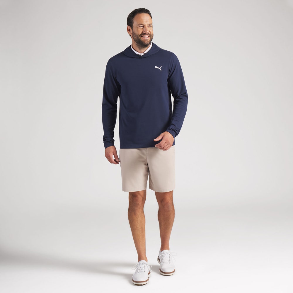 PUMA Golf Pullover - Cloudspun TOUR Logo Tech Hoodie - Deep Navy SS26