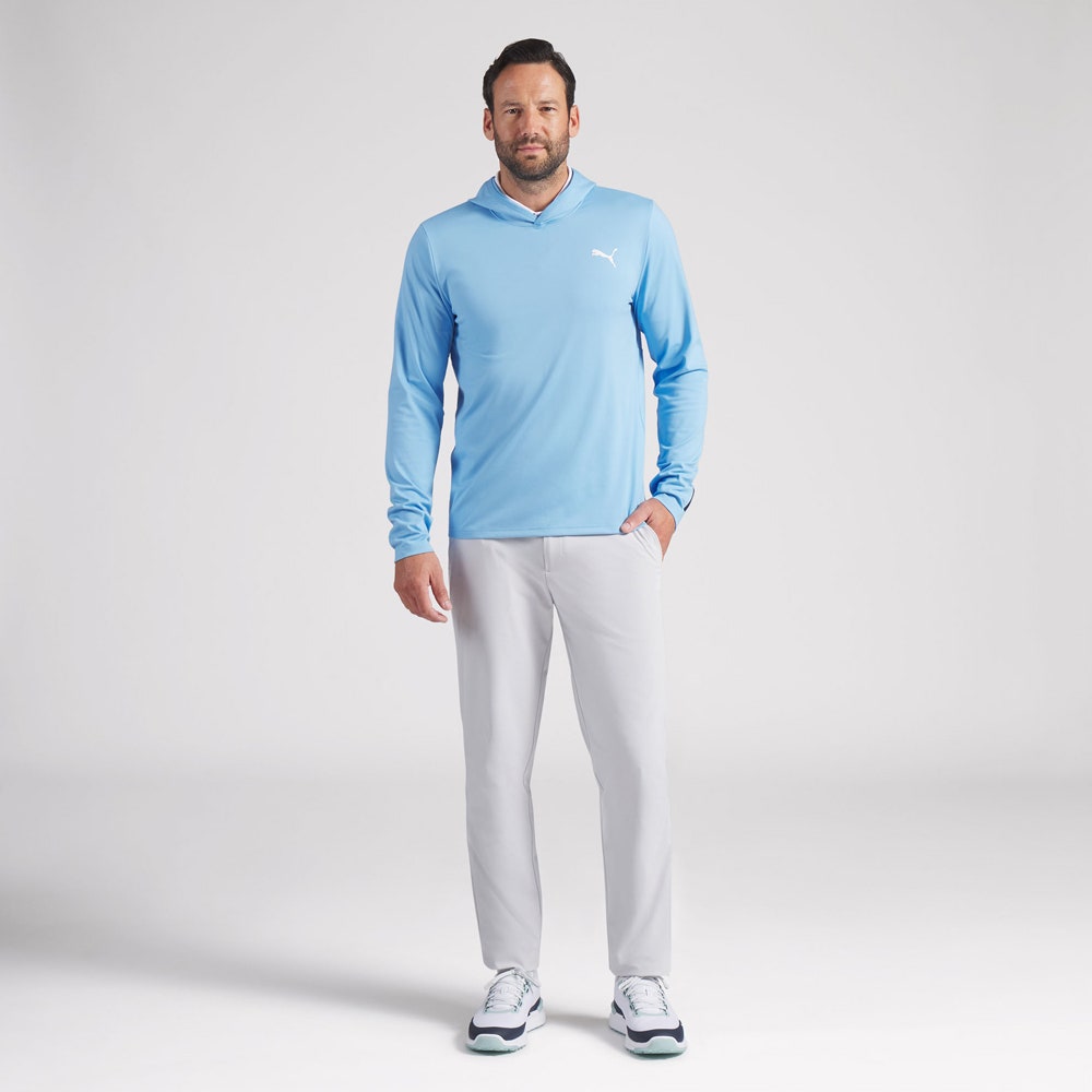 PUMA Golf Pullover - Cloudspun TOUR Logo Tech Hoodie - TL Blue SS26