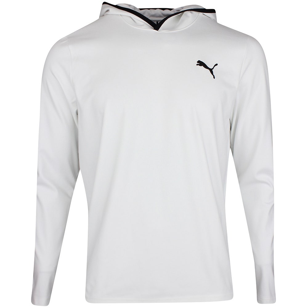 PUMA Golf Pullover - Cloudspun TOUR Logo Tech Hoodie - White Glow SS26