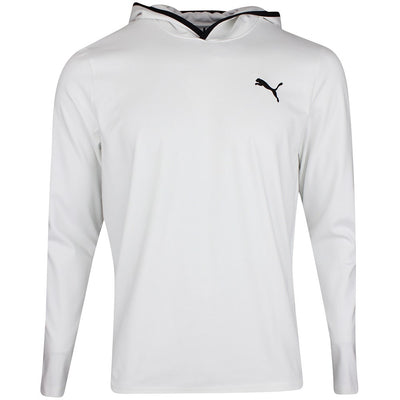PUMA Golf Pullover - Cloudspun TOUR Logo Tech Hoodie - White Glow SS26