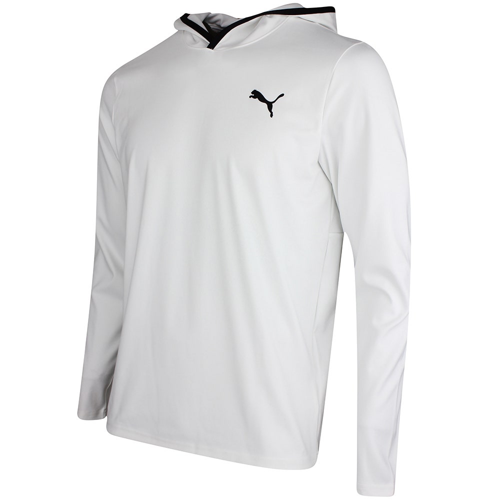 PUMA Golf Pullover - Cloudspun TOUR Logo Tech Hoodie - White Glow SS26