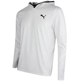 PUMA Golf Pullover - Cloudspun TOUR Logo Tech Hoodie - White Glow SS26