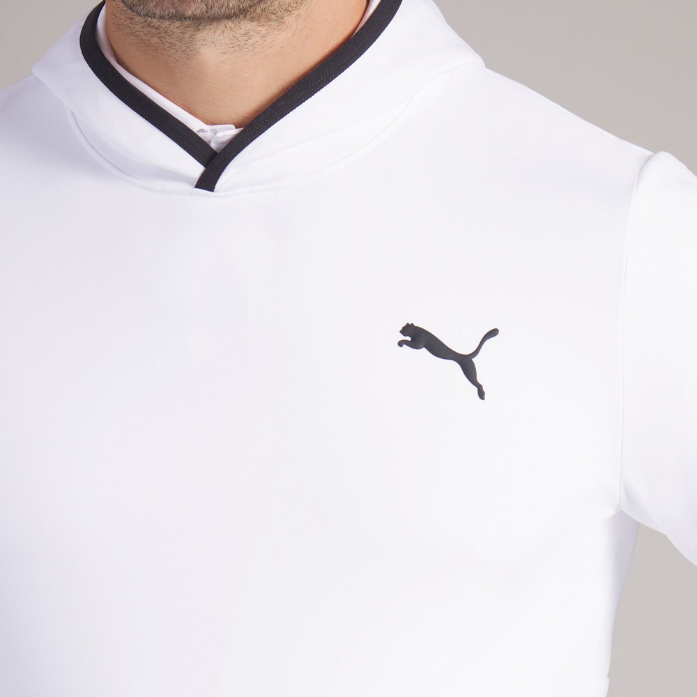 PUMA Golf Pullover - Cloudspun TOUR Logo Tech Hoodie - White Glow SS26