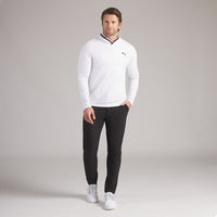 PUMA Golf Pullover - Cloudspun TOUR Logo Tech Hoodie - White Glow SS26