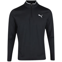 PUMA Golf Pullover - Cloudspun TOUR Logo Tech QZ - Black SS26