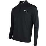PUMA Golf Pullover - Cloudspun TOUR Logo Tech QZ - Black SS26