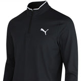 PUMA Golf Pullover - Cloudspun TOUR Logo Tech QZ - Black SS26