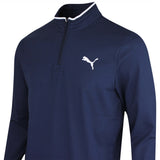 PUMA Golf Pullover - Cloudspun TOUR Logo Tech QZ - Deep Navy SS26