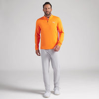 PUMA Golf Pullover - Cloudspun TOUR Logo Tech QZ - Rickie Orange SS26