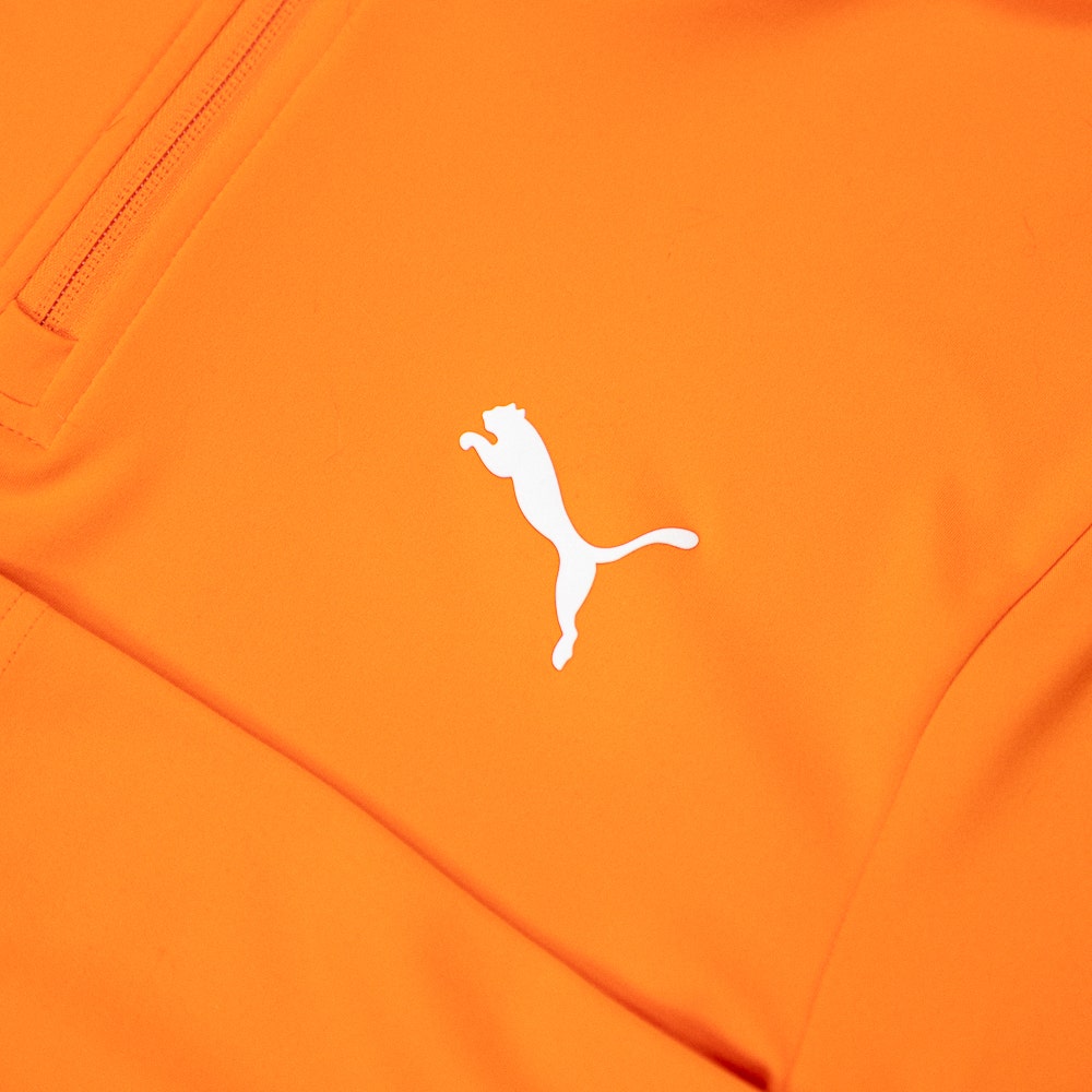 PUMA Golf Pullover - Cloudspun TOUR Logo Tech QZ - Rickie Orange SS26