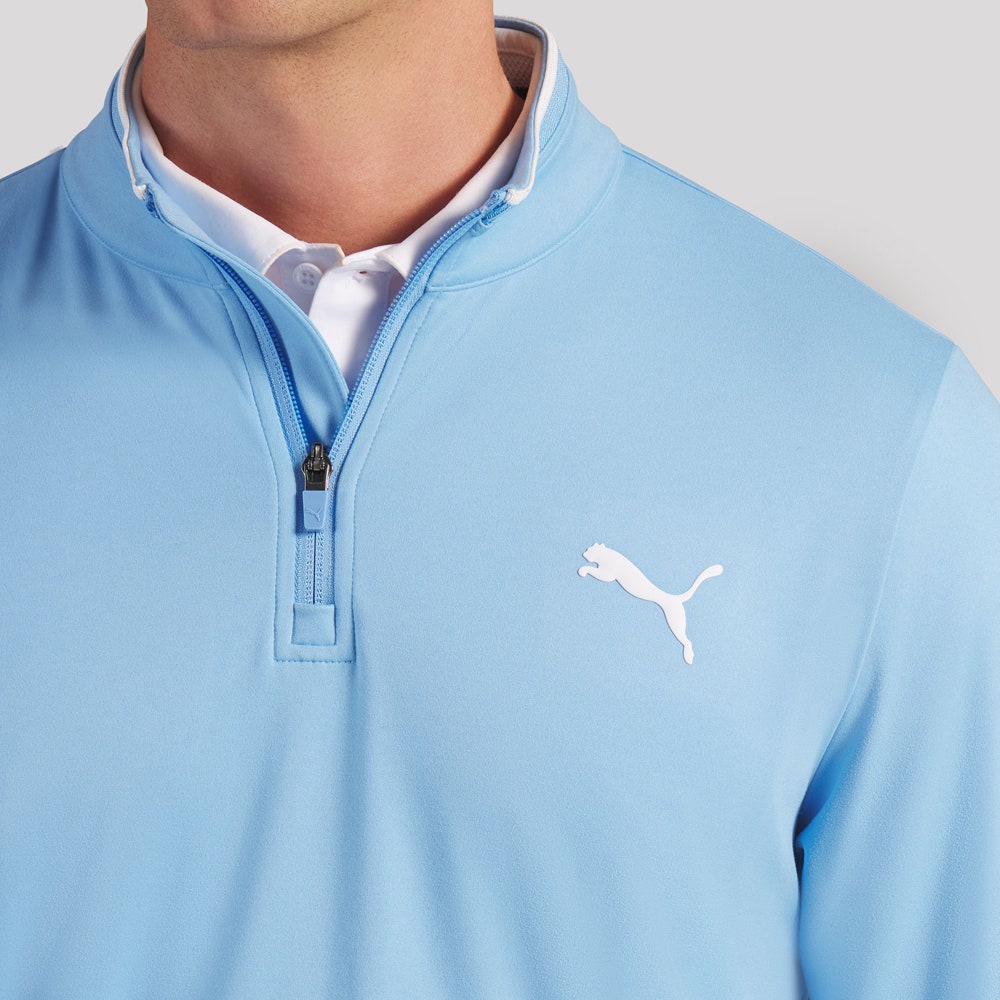 PUMA Golf Pullover - Cloudspun TOUR Logo Tech QZ - TL Blue SS26