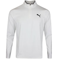 PUMA Golf Pullover - Cloudspun TOUR Logo Tech QZ - White Glow SS26