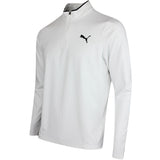 PUMA Golf Pullover - Cloudspun TOUR Logo Tech QZ - White Glow SS26