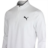 PUMA Golf Pullover - Cloudspun TOUR Logo Tech QZ - White Glow SS26