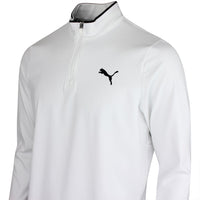 PUMA Golf Pullover - Cloudspun TOUR Logo Tech QZ - White Glow SS26
