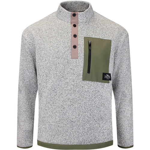 PUMA Golf Pullover - GGNC Sherpa Fleece QZ - Warm White Heather SS26