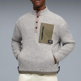 PUMA Golf Pullover - GGNC Sherpa Fleece QZ - Warm White Heather SS26