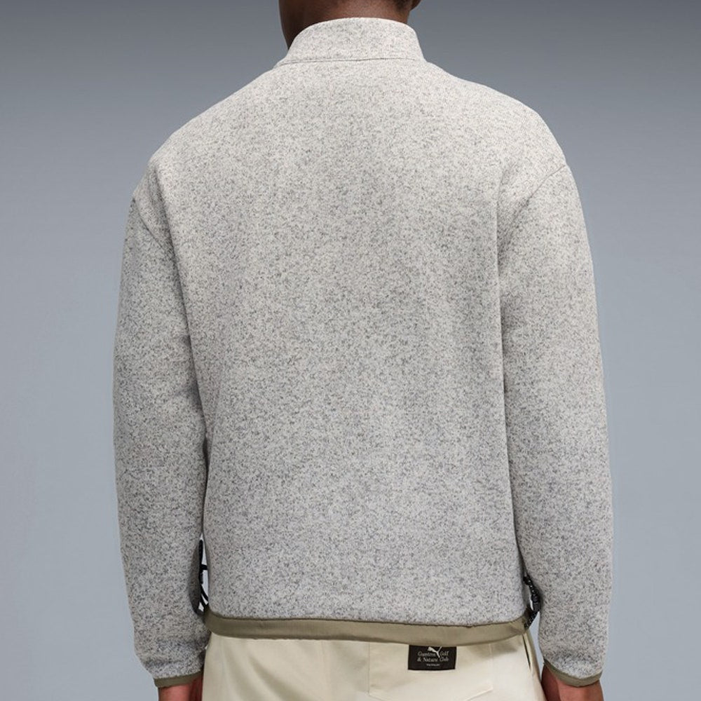 PUMA Golf Pullover - GGNC Sherpa Fleece QZ - Warm White Heather SS26