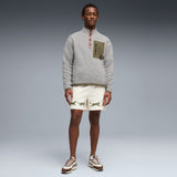 PUMA Golf Pullover - GGNC Sherpa Fleece QZ - Warm White Heather SS26