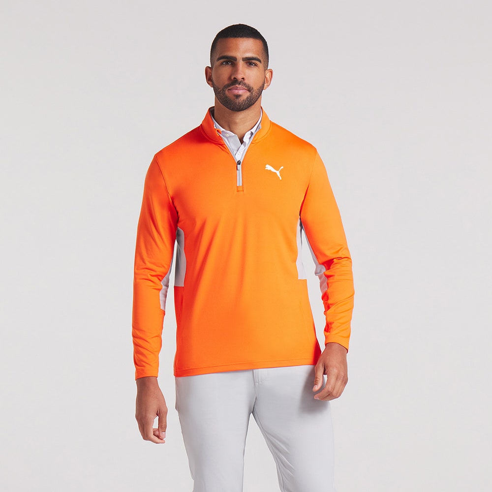 PUMA Golf Pullover - Pure 2.0 QZ - Rickie Orange SS25