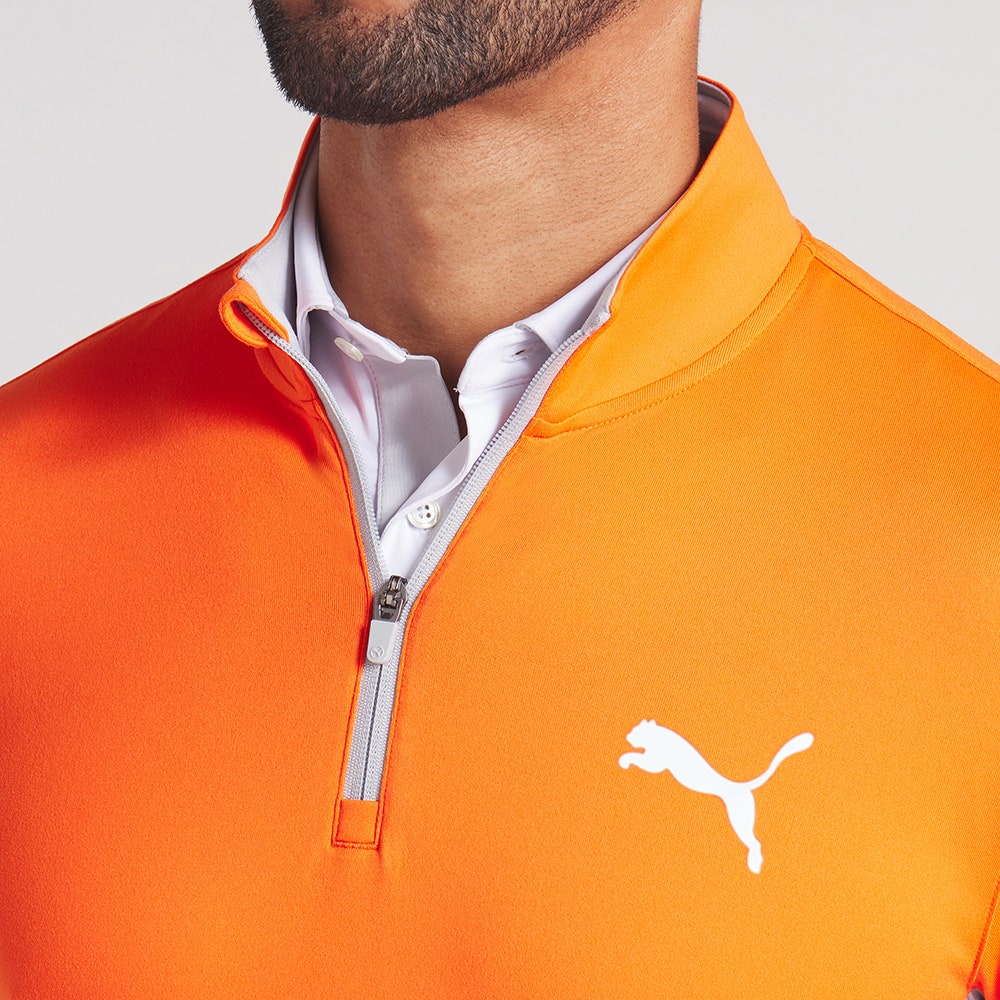 PUMA Golf Pullover - Pure 2.0 QZ - Rickie Orange SS25