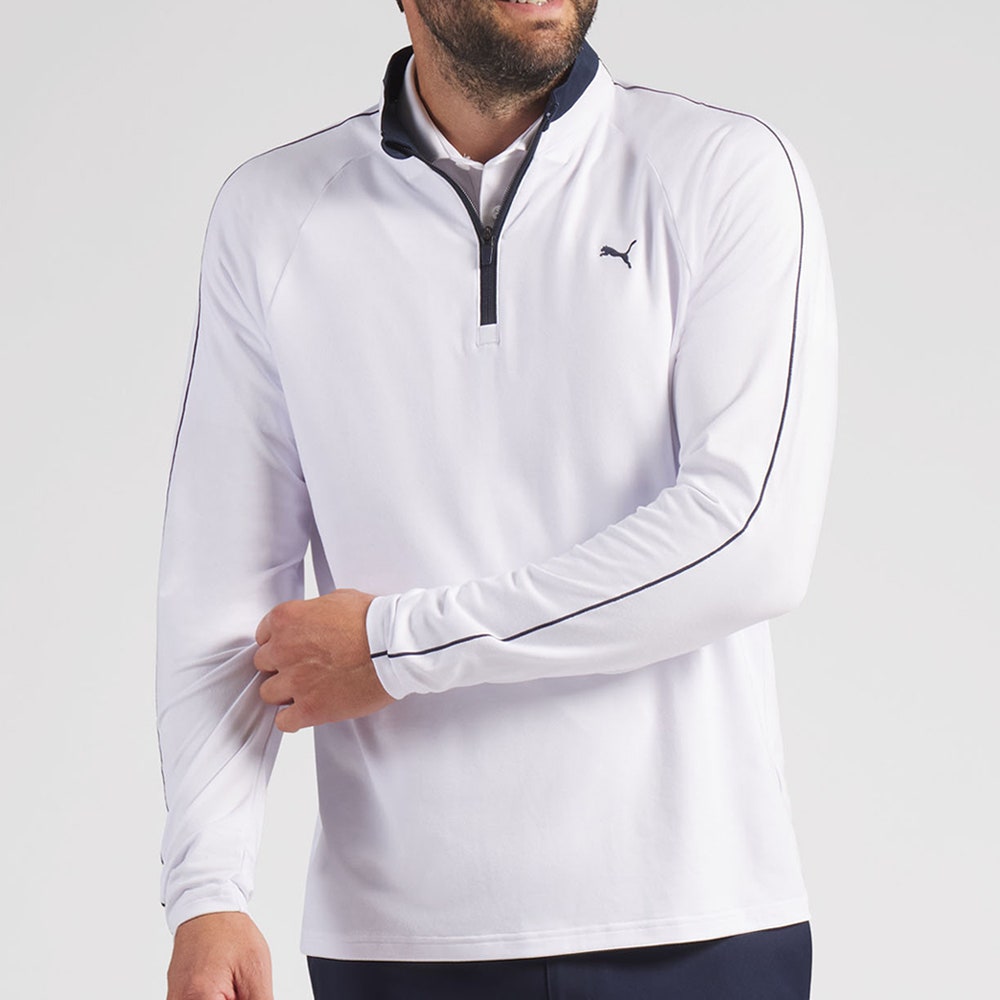 PUMA Golf Pullover - Pure 3.0 QZ - White Glow SS26