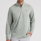 PUMA Golf Pullover - Pure Grid QZ - Soft Grass AW26