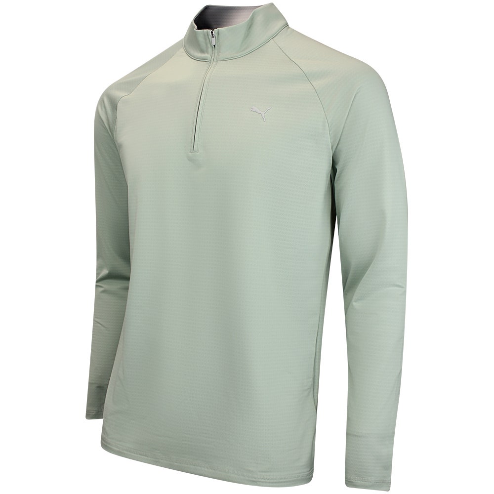 PUMA Golf Pullover - Pure Grid QZ - Soft Grass AW26