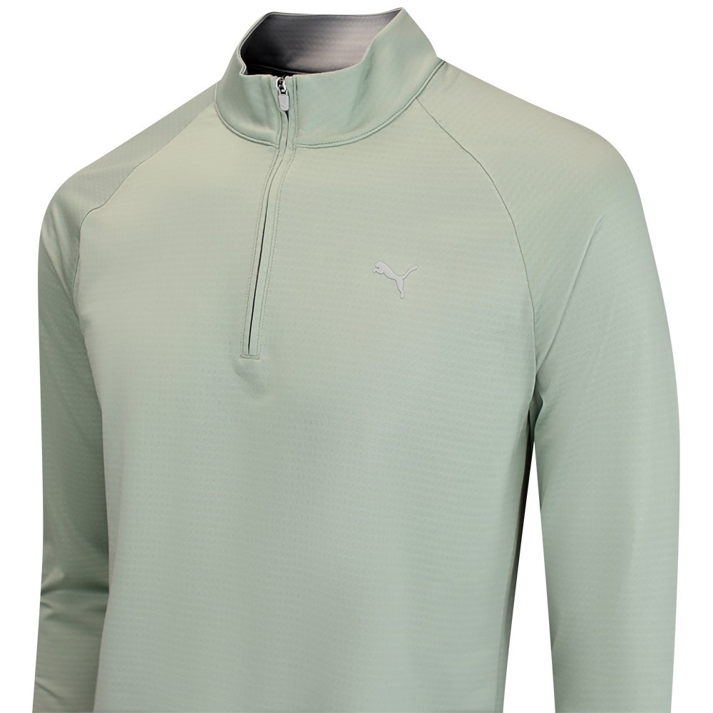 PUMA Golf Pullover - Pure Grid QZ - Soft Grass AW26