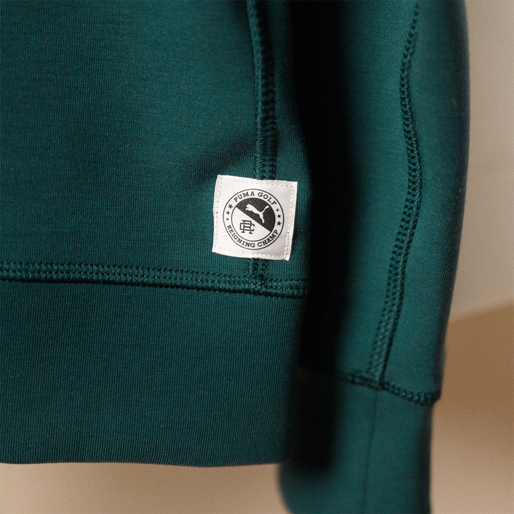 PUMA Golf Pullover - RC Cloudspun Fleece QZ - Green Terrain AW25