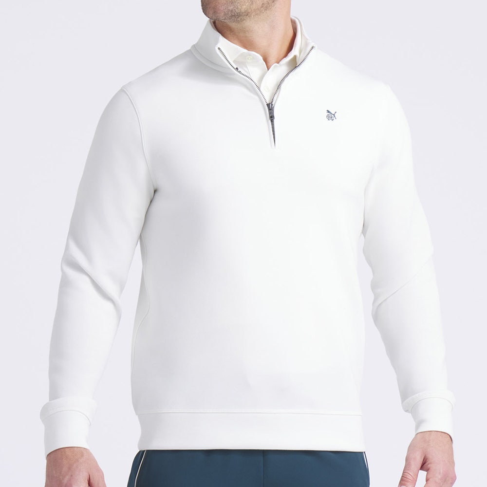 PUMA Golf Pullover - RC Cloudspun Fleece QZ - Warm White AW25
