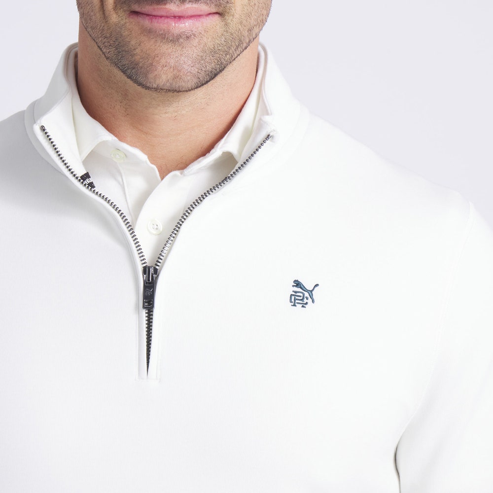 PUMA Golf Pullover - RC Cloudspun Fleece QZ - Warm White AW25