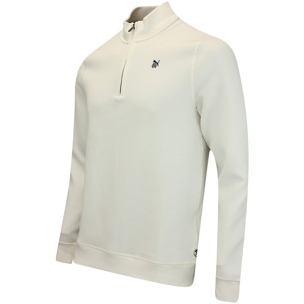 PUMA Golf Pullover - RC Cloudspun Fleece QZ - Warm White AW25