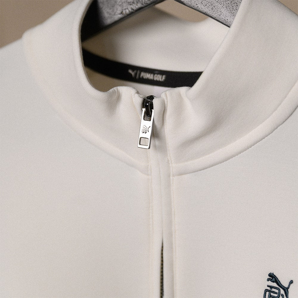 PUMA Golf Pullover - RC Cloudspun Fleece QZ - Warm White AW25