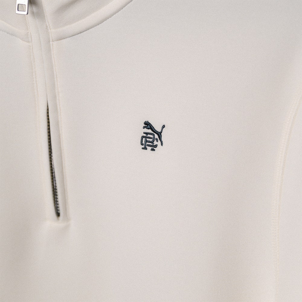 PUMA Golf Pullover - RC Cloudspun Fleece QZ - Warm White AW25