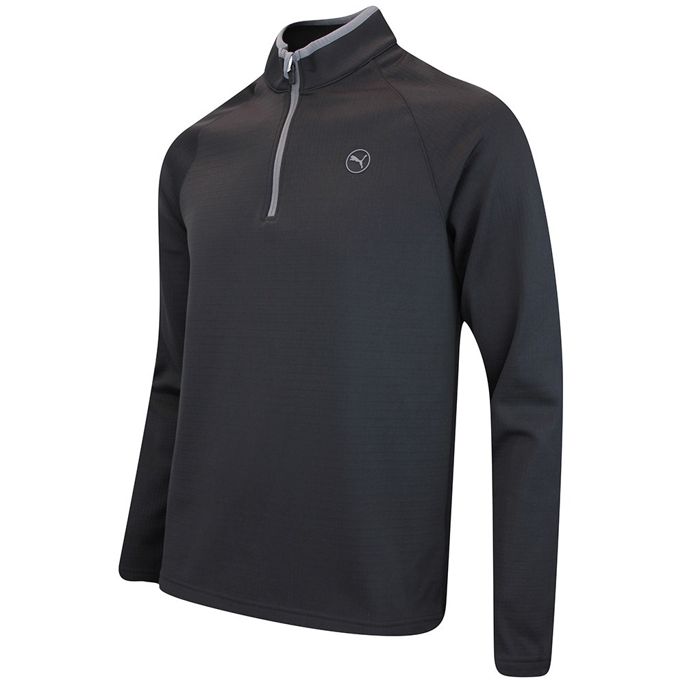 PUMA Golf Pullover - Waffle Fleece QZ - Puma Black AW25