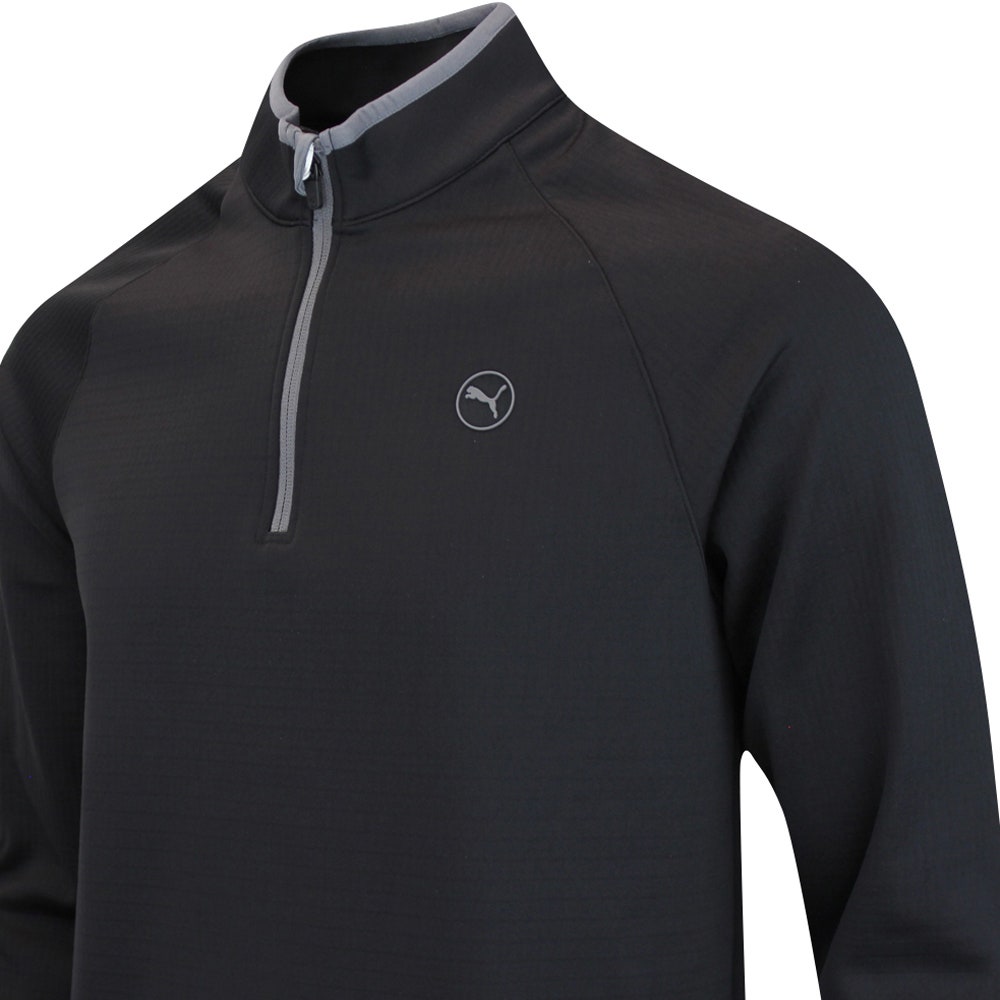 PUMA Golf Pullover - Waffle Fleece QZ - Puma Black AW25