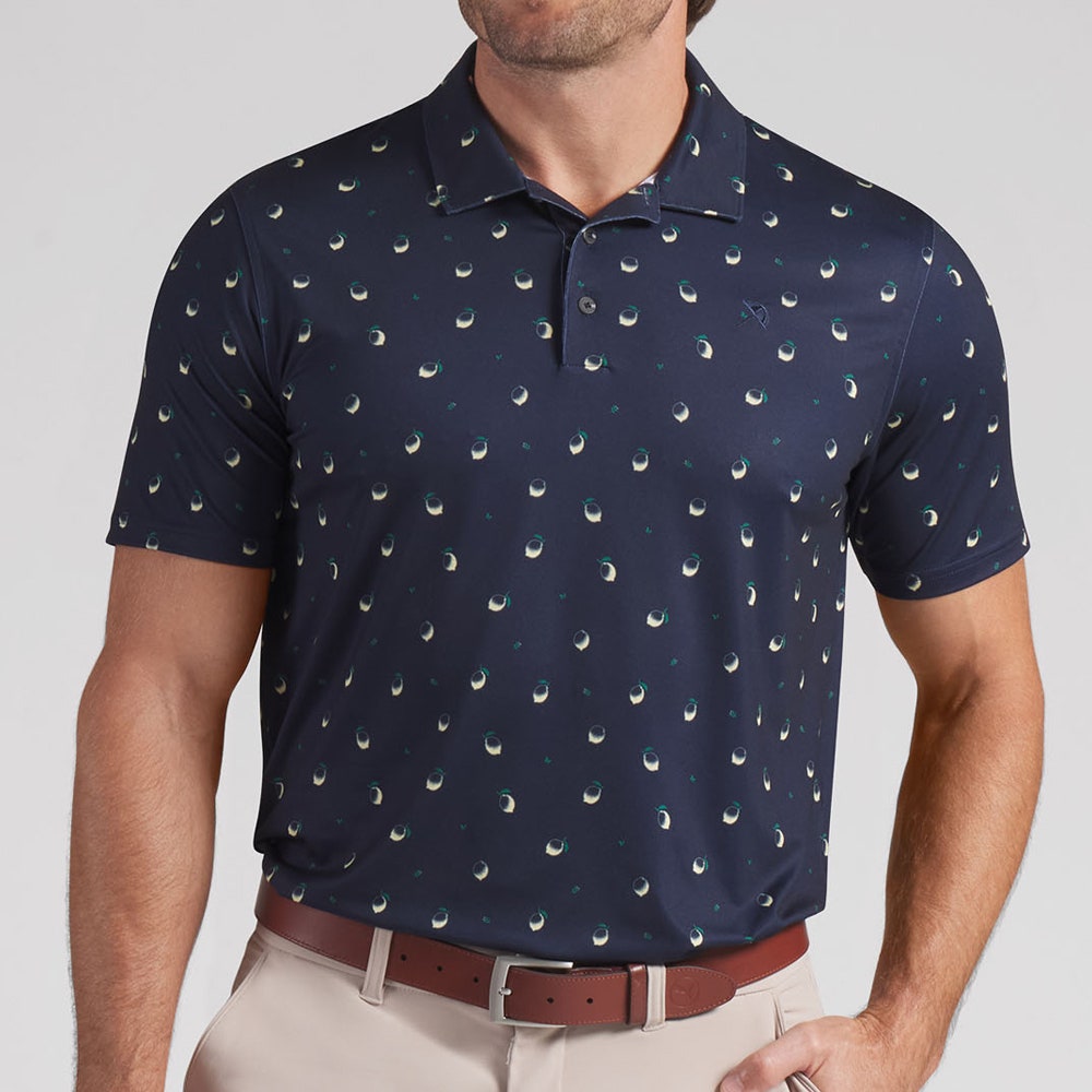PUMA Golf Shirt - AP Cloudspun Lemon Polo - Deep Navy SS26