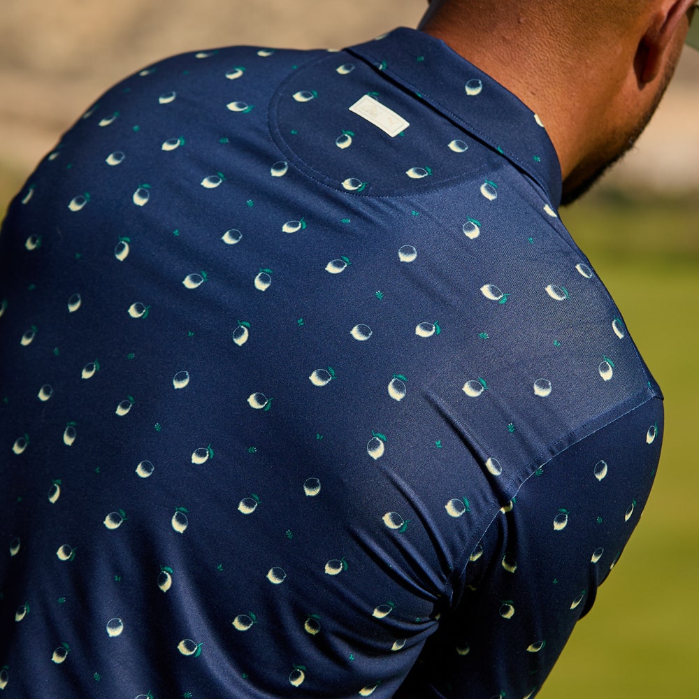 PUMA Golf Shirt - AP Cloudspun Lemon Polo - Deep Navy SS26