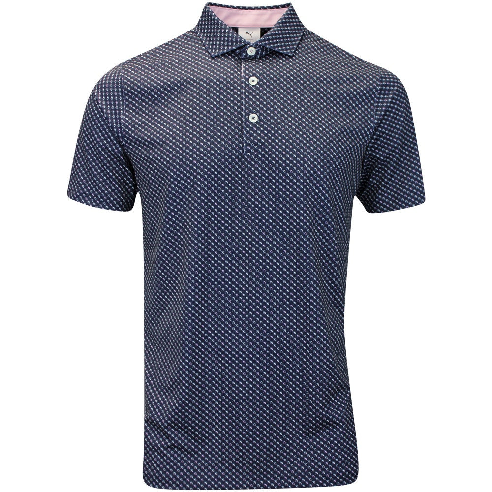 PUMA Golf Shirt - AP Micro Umbrellas Polo - Deep Navy AW25
