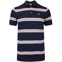 PUMA Golf Shirt - AP Pique Stripe Polo - Deep Navy AW26