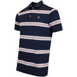 PUMA Golf Shirt - AP Pique Stripe Polo - Deep Navy AW26