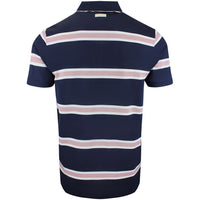 PUMA Golf Shirt - AP Pique Stripe Polo - Deep Navy AW26