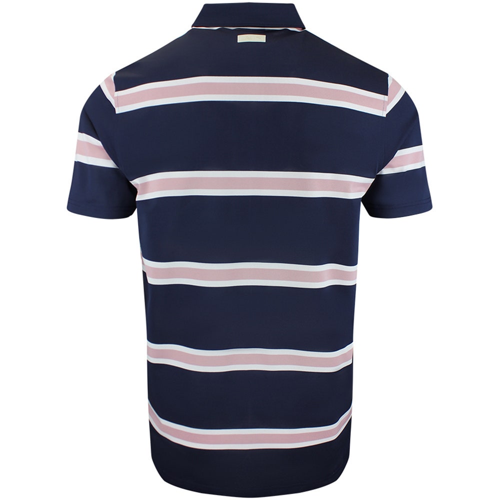 PUMA Golf Shirt - AP Pique Stripe Polo - Deep Navy AW26